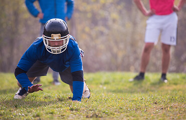 Image showing american football player in action