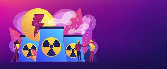 Image showing Nuclear energy concept banner header.