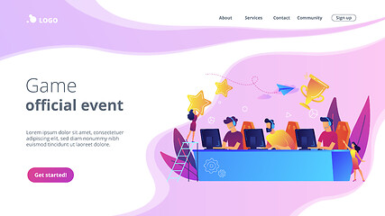 Image showing E-sport tournament concept landing page.