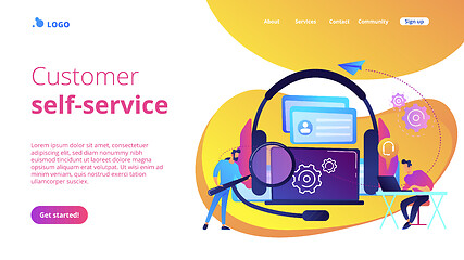 Image showing Customer self-service concept landing page.