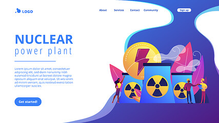 Image showing Nuclear energy concept landing page.