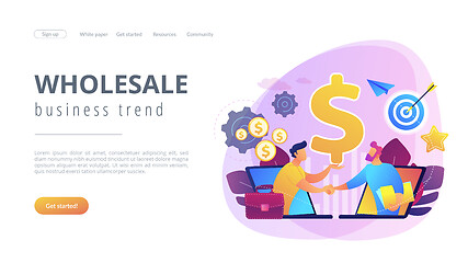 Image showing Business-to-business sales concept landing page.