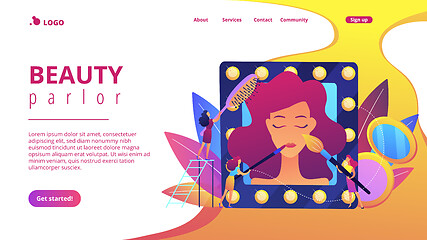 Image showing Beauty salon concept landing page.