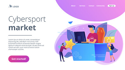 Image showing E-sport concept landing page.