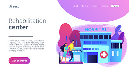 Image showing Rehabilitation center concept landing page.