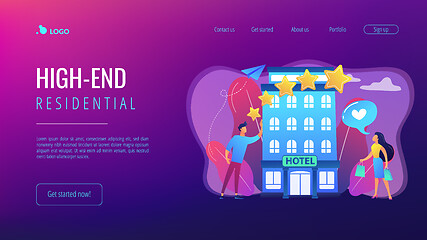 Image showing Boutique hotel concept landing page.