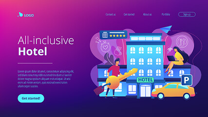 Image showing All-inclusive hotel concept landing page.