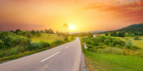 Image showing Mountain road in montenegro