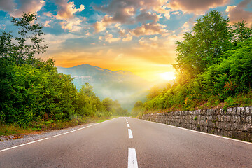 Image showing The road to Podgorica