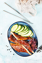 Image showing Fried unagi eel