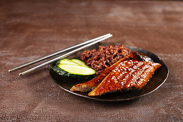 Image showing Fried unagi eel