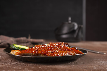 Image showing Fried unagi eel