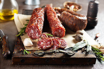 Image showing salami