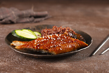 Image showing Fried unagi eel