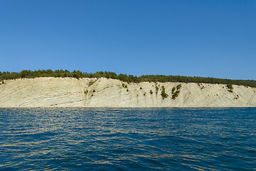 Image showing View of the coast from the sea