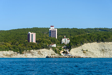 Image showing Buildings on the shore