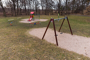 Image showing Empty children playground