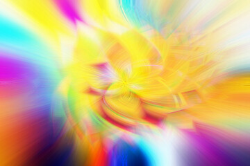 Image showing Background of rainbow swirling flower texture