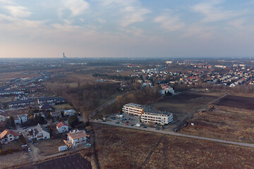 Image showing Aerial photo countryside