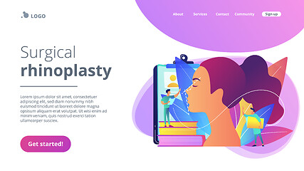 Image showing Rhinoplasty concept landing page.