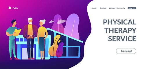 Image showing Nursing home concept landing page.