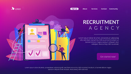 Image showing Recruitment agency concept landing page.