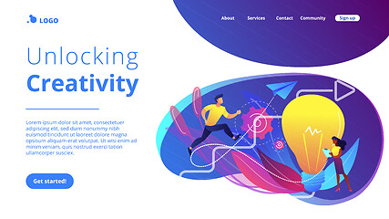 Image showing Creative inspiration concept landing page.