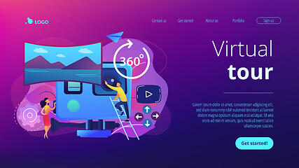 Image showing Virtual tour concept landing page.