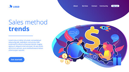 Image showing Personalized selling concept landing page.