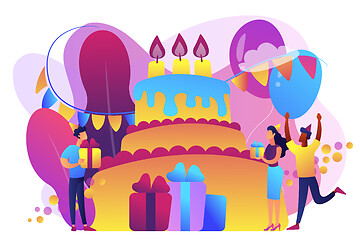 Image showing Birthday party concept vector illustration.