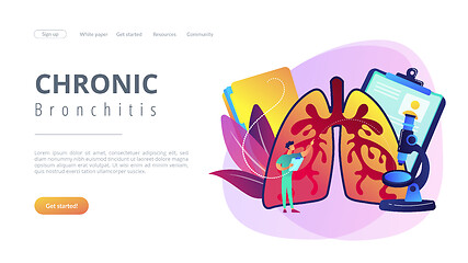 Image showing Obstructive pulmonary disease concept landing page.