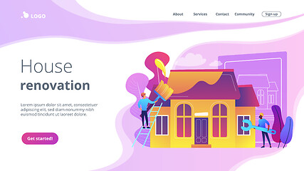 Image showing House renovation concept landing page.