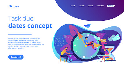 Image showing Deadline concept landing page.