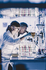 Image showing Health care researchers working in scientific laboratory.