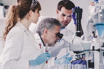 Image showing Health care researchers working in scientific laboratory.