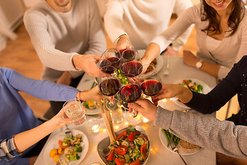 Image showing happy family having dinner party at home