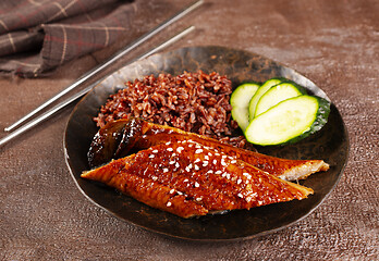 Image showing Fried unagi eel