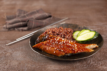 Image showing Fried unagi eel