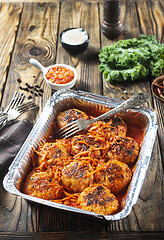 Image showing meatballs with sauce