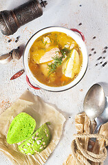 Image showing salmon soup