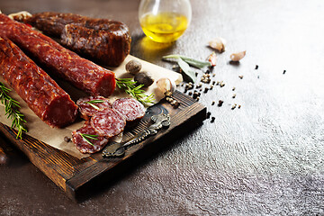 Image showing salami