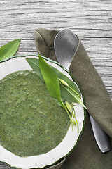 Image showing Wild garlic soup