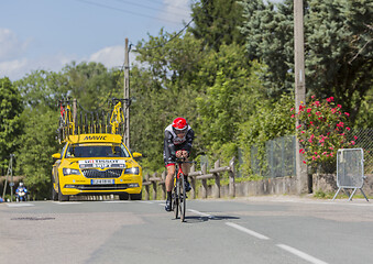 Image showing The Cyclist Benjamin Swift- Criterium du Dauphine 2017