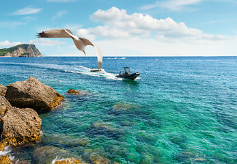 Image showing Boat in adriatic sea