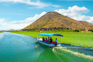 Image showing Skadar lake and boat