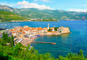 Image showing City Budva on adriatic sea