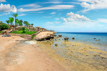 Image showing Rocky coast by the sea