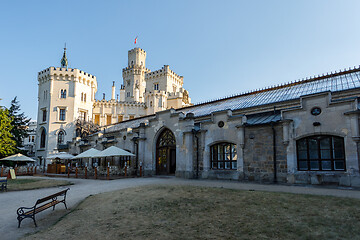 Image showing Czech Republic - white castle Hluboka nad Vltavou