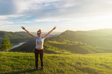 Image showing Woman in Altai mountain