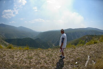 Image showing senoir male hiker